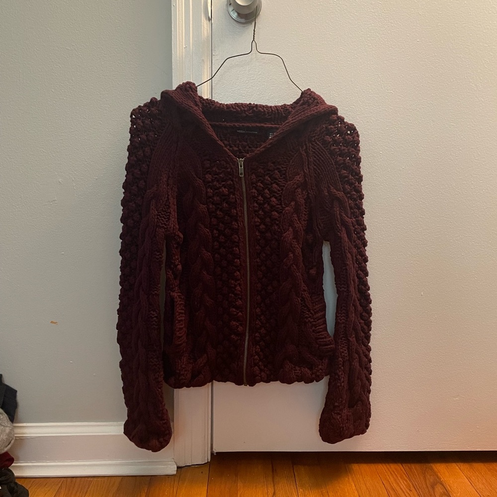 Moda International Zip Up Sweater